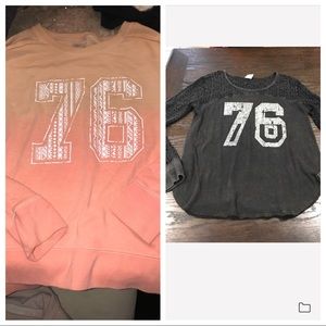 Bundle of 2 Super soft football style shirts 76